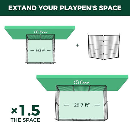 FXW Instant Unleashed Dog Playpen, Portable Pet Fence for Outdoor, RV Trips, and Camping, 40inch, 2 Panels for Medium and Large Dogs│Patented