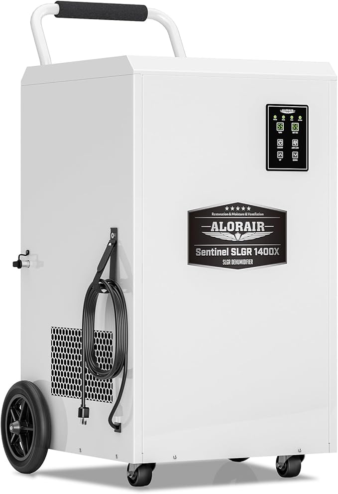 ALORAIR Commercial Dehumidifier 275 Pints with Drain Hose SLGR Tech High Efficient Industrial Dehu for Water Damage Restore, Basement, Warehouse, Home Use, Garage, 5 Years Limited Warranty