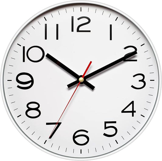 NUOVO Wall Clock Number Quartz Large Decorative Wall Clock Quiet Wall Clocks Home Office Wall Decor