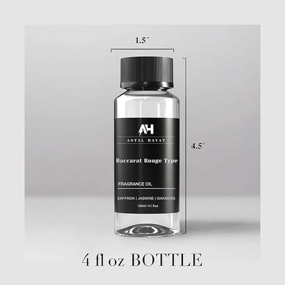 Hotel Scents Diffuser Oil Baccarat Rouge 540 120ml - Saffron, Jasmine, Oakmoss - HVAC scents Inspired by The Baccarat Rouge - Essential Oils for Ultrasonic Diffuser - Luxury Diffuser Oil Refill