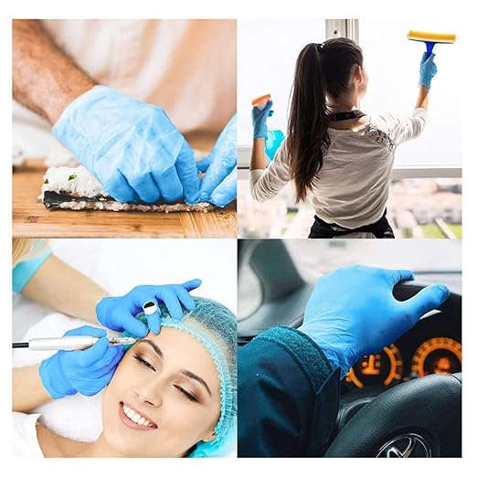 Jointown Medical Synmax Vinyl Exam Gloves - Latex-Free & Powder-Free - X-Large, BMPF-3004(Case of 1000,Blue)