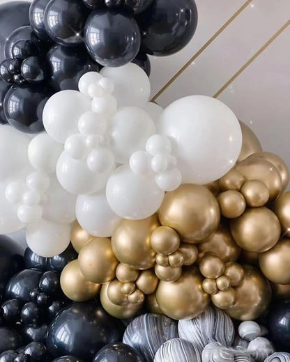 White Latex Balloons 100 pcs Matte White Balloons Different Sizes 18 12 10 5 Inch Round Helium Balloons for Themed Wedding Graduation Birthday Party Backdrop Decorations