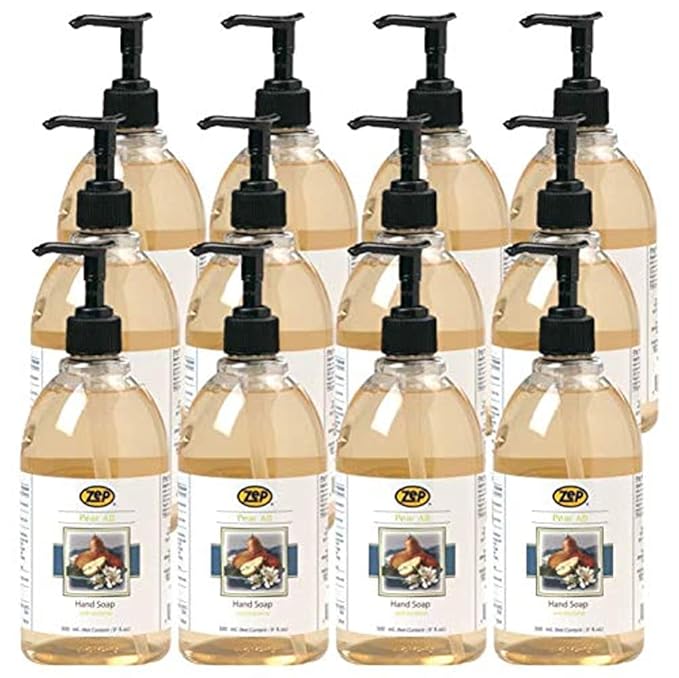 Zep Pear Antibacterial Hand Soap 500ML Case of 12 - Disinfects and Conditions your hands (333901)