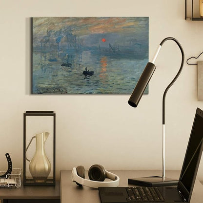 Wexford Home Decor Landscape Canvas Wall Art Abstract Floral Painting Modern Pictures Artwork Decoration for Living Room Kitchen Bathroom Office Ready to Hang Impression Sunrise 18x27