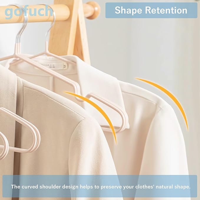 Ultra-Thin Metal Hangers, 30 Pack Non-Slip PVC Coated Space Saving Clothes Hangers for Closet, 16 inch Wide for Suits, Dresses, Jackets（Gray）