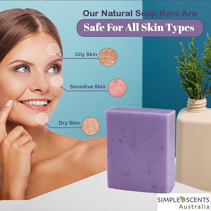 Lavender with Flowers Scented Natural Soap Bars (12 Bars), 3.5oz Moisturizing French Triple Milled Soap Bars Enriched with Shea Butter - Pure Plant Oil Bath & Body Bars