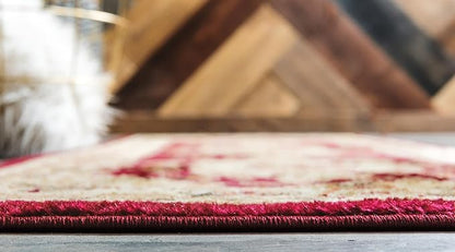 Rugs.com Chateau Collection Rug – 3' x 19' 8 Runner Red Medium Rug Perfect for Hallways, Entryways
