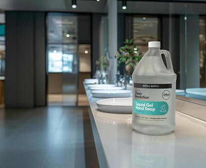 Clean Revolution Liquid Gel Hand Soap, Silky Rich Liquid, Quick Lather, Fast Rinsing, Contains Real Essential Oils (Spring Air) 128 Fl Oz