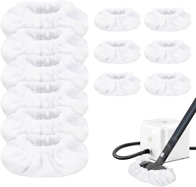 Steam Mop Pads Fit for Dupray Neat Steam Cleaner - Large Bonnets (Rectangle) Neat Washable and Reusable Microfiber Pads - Accessories for Neat Steam Cleaner (12 Pack)