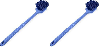 SPARTA 40501EC14 Large Plastic Scrub Brush, 20 Inches, Blue (Pack of 2) - Kitchen and Utility Cleaning With Long Handle