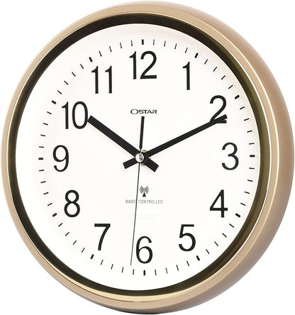OSTAR Atomic Wall Clock, 11 Inch Round Battery Operated Clock