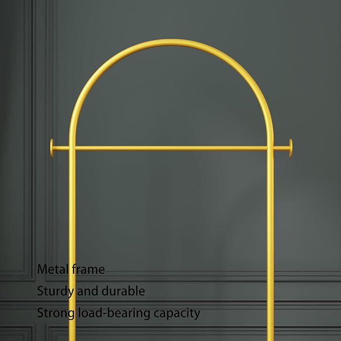 Gold Modern Clothing Rack with Marble Base - Heavy Duty Freestanding Garment Rack for Hanging Clothes, Storage in Bedroom, Living Room, Entryway, Boutiques (gold)