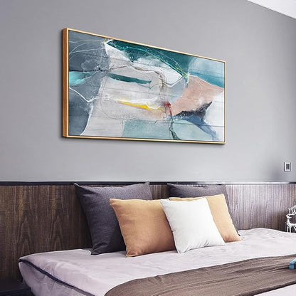 Wapluam Canvas Wall Art For Living Room Modern Large Wall Decorations For Office Bedroom Wall Decor Abstract Ink Wall Pictures Gray Paintings Canvas Art Prints Home Decor Wood Framed Ready to Hang