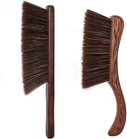 2PCS Soft Bristle Dusting Brushes, Counter Duster Bed Sheets Debris Cleaning Hand Broom for Car/Bed/Couch/Draft/Garden/Furniture/Clothes, Blue, Green, Pink (Brown)