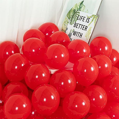400 Pcs Red Balloons 10 Inch Latex Matte Balloon for Birthday Wedding Bridal Valentine's Day Baby Shower Bulk Balloons Party Decorations