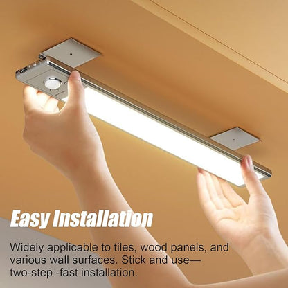 Motion Sensor Indoor Lights, 25x3.8x1 cm, USB Rechargeable Touch-Control Light for Closet, Hall, Kitchen, Night, Home, Safe Lighting for Family, Friends