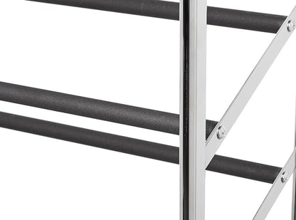 Amazon Basics 50-Pair Shoe Rack Organizer, Chrome, 35.8 x 14.6 x 59.5 inches