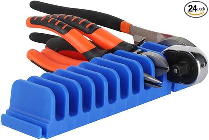 24 pcs Magnetic Plier Organizer Set for Toolbox & drawer Storage|Modular Plier holders for Mechanics, Technicians, Space-Saving & Quick-Access,Gift for father and boyfriend(Blue)