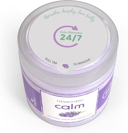 Wipex Odor Absorbing Gel Jar - Lavender, 15 Oz - Odor Eliminator for Home, Effective Odor Absorber, Long-Lasting Freshness, Ideal for Rooms, Offices, & Yoga Studios, 3Pk