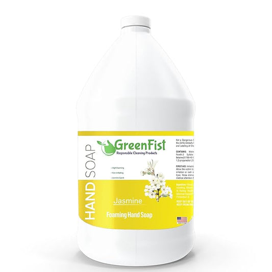 GreenFist Foaming Hand Soap Refills Jasmine Scent Jug Foam Refill Made in USA, 128 ounce (1 Gallon)