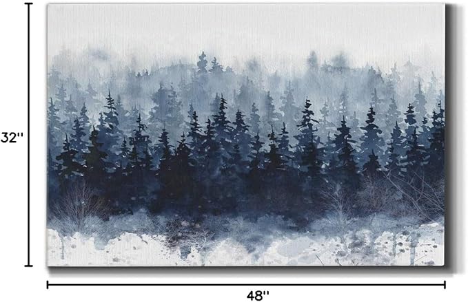 Home Decor Landscape Canvas Wall Art Abstract Floral Painting Modern Pictures Artwork Decoration for Living Room Kitchen Bathroom Office, Ready to Hang, 32x48