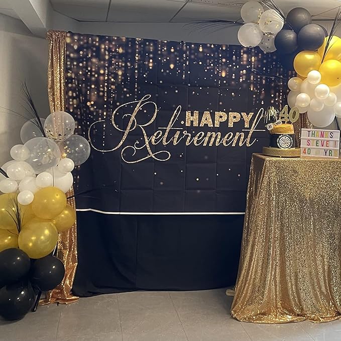 100pcs Black Gold White Balloons and Black Confetti Balloons 12 Inch with Ribbon for Graduation Birthday Baby Shower Wedding Anniversary Decorations