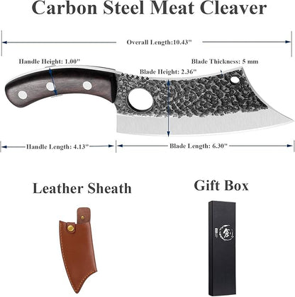Upgraded Huusk Kitchen Chef Knife Viking Knife with Sheath Japanese Forged Japan Knives Boning Knife