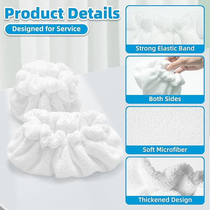 10 Pack Steam Mop Pads Compatible with Dupray Steam Cleaner etc, 5 Pack Large Rectangle Bonnets + 5 Pack Small Triangle Bonnets Reusable Washable Microfiber Steam Cleaner Accessories