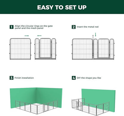 FXW Aster Dog Playpen Designed for Yard, 24inch 48 Panels