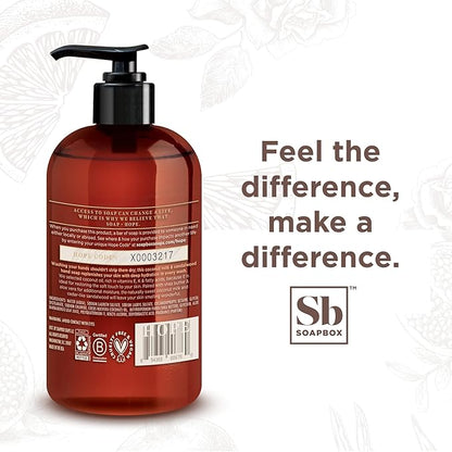 Soapbox Liquid Hand Soap, Coconut Milk & Sandalwood, Gentle & Moisturizing Hand Wash for Kitchen and Bathroom, Vegan & Cruelty Free Scented Hand Soap 12 Ounce Pump Bottles (Pack of 3)