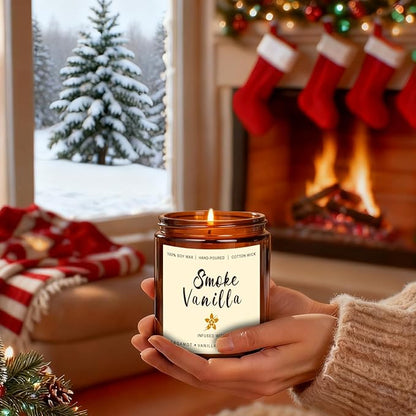 Scented Candle Gift Set for Women – 6 Pack 7oz Winter Scented Soy Candles, Long Lasting Aromatherapy Christmas Gifts for Her, Perfect for Home Décor, Vanilla, Cinnamon & Cedar Scents