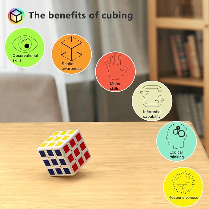 Vdealen 32 Pack Mini Cube Puzzle Party Favors for Kids, 1.18in 3x3 Magic Cube School Rewards & Classroom Prize for Students, Birthday Party Favors Easter Christmas Stocking Stuffers Gifts for Kids