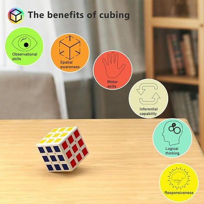 Vdealen 32 Pack Mini Cube Puzzle Party Favors for Kids, 1.18in 3x3 Magic Cube School Rewards & Classroom Prize for Students, Birthday Party Favors Easter Christmas Stocking Stuffers Gifts for Kids