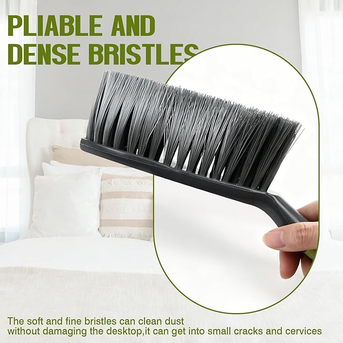Dust Pan and Brush Set Small–Mini Broom and Dustpan Set 2 Pack, Hand Broom and Dustpan Set, Handheld Dustpan and Brush Combo for Kitchen, Desktop, Sofa, Car, Animal Cages