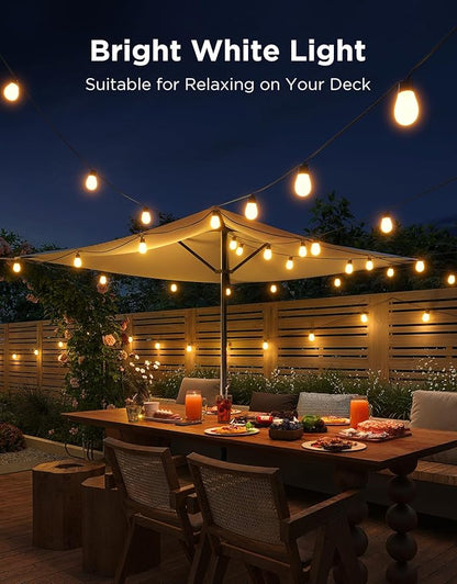 Govee S14 Bulb Outdoor String Lights 2, 48ft Smart RGBIC Warm White Patio Lights with 15 LED Bulbs, 111 Scene Modes for Outdoor Decor, Works with Alexa, Google, Matter, APP Control, IP66 Waterproof