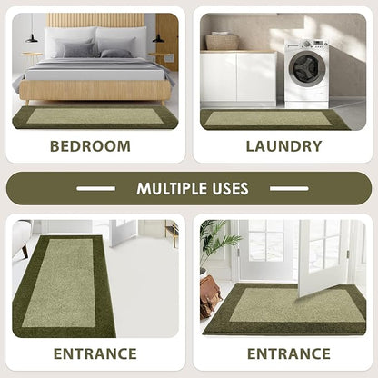 Machine Washable Runner Rug 24" x 70", Non Slip Kitchen Mat for Floor, Absorbent Entryway Rug for Kitchen, Bedroom, Hallway, Bathroom, Door (Roll Packing)