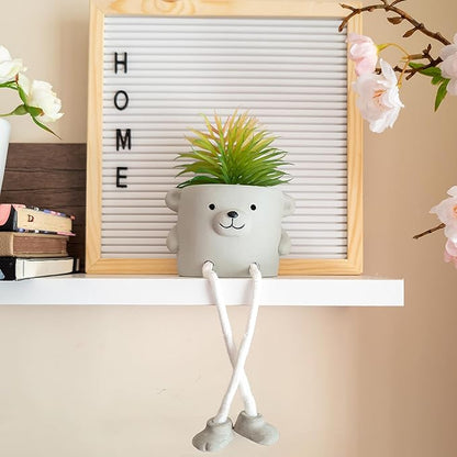 OLEEK Small Fake Plant Office Desk Decor - Desk Plants for Office Decorations for Work - Decorative Plants Decor - Funny Office Decor for Women - Fake Succulents Plants Artificial Home Decor Shelf