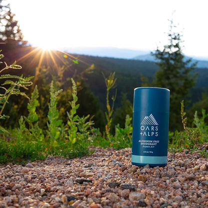 Oars + Alps Aluminum Free Deodorant for Men and Women, Dermatologist Tested and Made with Clean Ingredients, Travel Size, Aspen Air, 2 Pack, 2.6 Oz Each