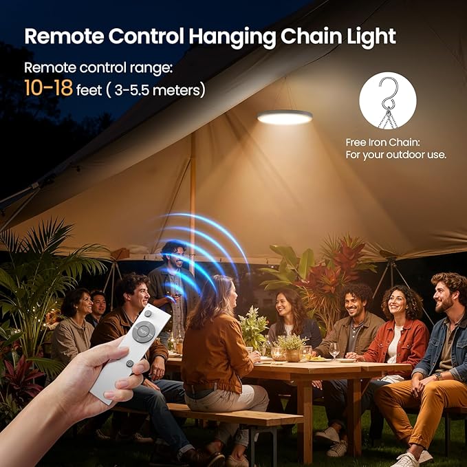 Motion Sensor Light Indoor With Remote Hanging Chain 3 Color Led Lights Magnetic Mount Under Cabinet Lighting USB Rechargeable Metal Chain Night Lamps Battery Operated Wall Light For Camping, Closet