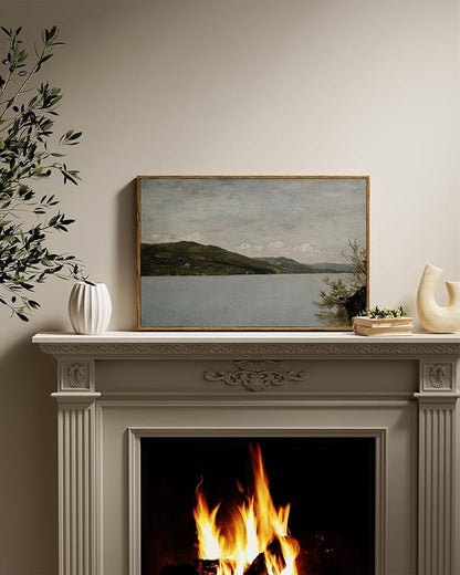 InSimSea Framed Canvas Wall Art Vintage Decor, Classical Landscape Paintings Artwork, Large Prints, Vintage Nature Decor, Retro Wall Decoration for Bedroom Living Room Bathroom, 16"x24"