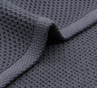 Mia'sDream Natural Cotton Tidy Dish Cloths Rags, Waffle Weave Towels, Soft and Absorbent Kitchen Hand Towel Washcloths, 12x12 inch 6 Pack (Dark Gray)
