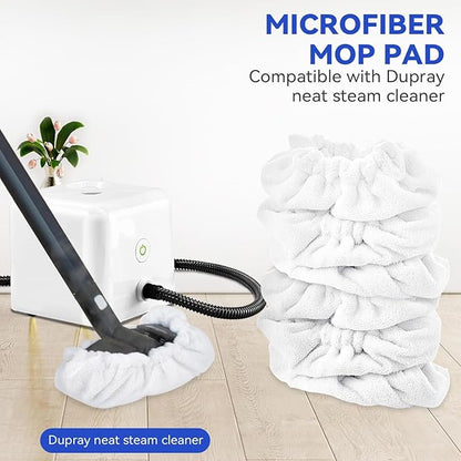 Steam Mop Pads Fit for Dupray Neat Steam Cleaner - Large Bonnets (Rectangle) Neat Washable and Reusable Microfiber Pads - Accessories for Neat Steam Cleaner (12 Pack)