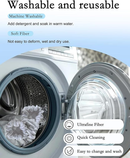 Steam Mop Pads Compatible with Dupray Neat Steam Cleaner, 8 Small Bonnets (Triangle)+4 Large Bonnets (Rectangle), Reusable Washable Precision Cleaning Pads & High-Performance Cleaning Pads