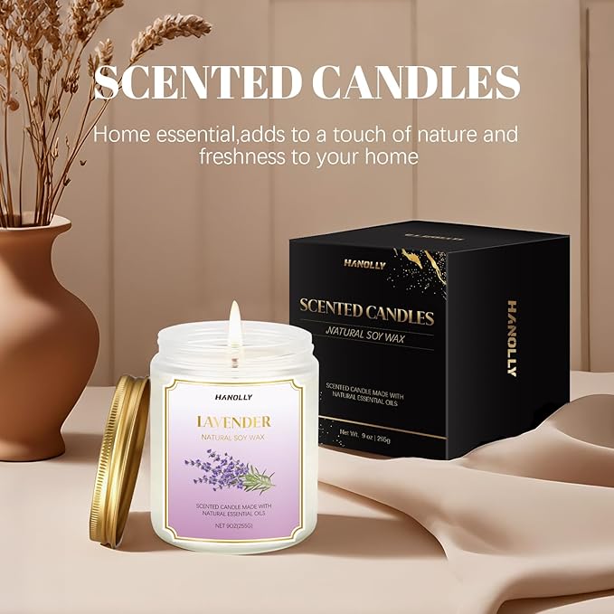 Winter Scented Candles,Pecan & Pumpkin Waffles Scents, 9 oz Scented Candles for Home Soy Candle Wax, Lasting Aromatherapy Candles Gifts for Women Men, Perfect for Creating a Holiday Ambiance