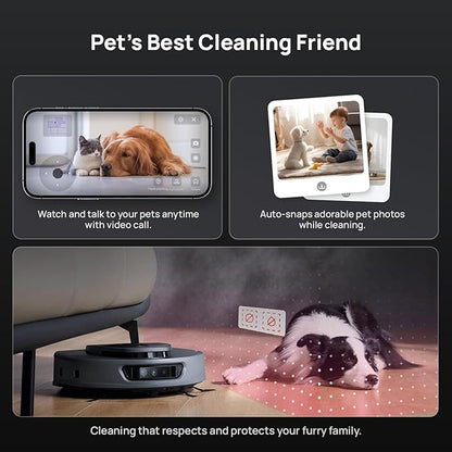 3i S10 Ultra Robot Vacuum and Mop with WaterRecycle System, 13000Pa Suction, Self-Cleaning Extendable Roller Mop, Auto Mop Washing & Drying, Self-Emptying & Refilling, Ai Obstacle Avoidance