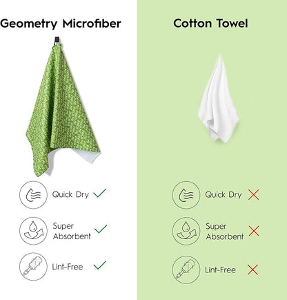 GEOMETRY St. Patrick’s Day Kitchen Towels - Quick Dry Microfiber Cloth Dish Towels for Kitchen Drying - Premium Quick Dry St Patrick's Day Tea Towel - Pinch Me