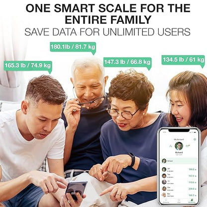 Korescale Gen2 Digital Smart Scale with BMI, Body Fat, Muscle Mass, Weight | Highly Accurate Bathroom Scales, Bluetooth Composition Analyzer | Compatible with KoreHealth, Apple Health App (Black)