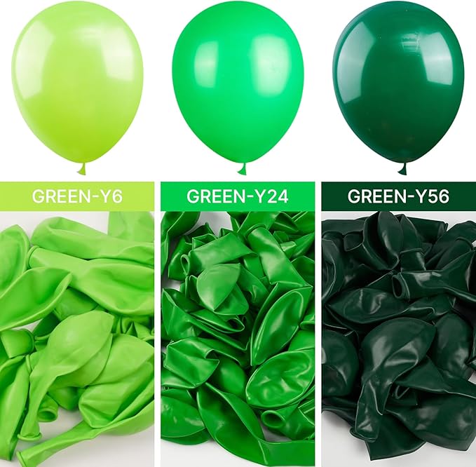 PartyWoo Lime Green Balloons 50 pcs 12 Inch Neon Latex Helium Balloons for Graduation Halloween Safari Dinosaur Summer Weddings Baby Showers Birthday Party Decorations Green-Y6