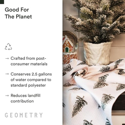 GEOMETRY Christmas Kitchen Towels - Quick Dry Microfiber Cloth Dish Towels for Kitchen Drying - Premium Quick Dry Towel (Peppermint, 1 Pack)