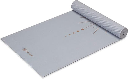 Gaiam Yoga Mat - Premium 6mm Print Extra Thick Non Slip Exercise & Fitness Mat for All Types of Yoga, Pilates & Floor Workouts (68"L x 24"W x 6mm Thick)